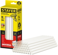 STAYER  Universal, 11 х 200 мм, 40 шт, универсальные клеевые стержни, Professional (2-06821-T-S40) 2-06821-T-S40