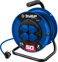 ЗУБР  ПВС 315, ПВС, 3 x 1.5 мм2, 50 м, 3500 Вт, IP44, силовой удлинитель на катушке, Профессионал (55081-50) 55081-50_z01