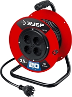 ЗУБР  ПВС-215, ПВС, 2 х 1.5 мм2, 20 м, 3500 Вт, силовой удлинитель на катушке (55103-20) 55103-20