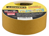 STAYER  50 мм, 10 м, на тканевой основе, двухсторонняя клейкая лента, Professional (1217-10) 1217-10