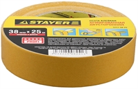 STAYER  38 мм, 25 м, на тканевой основе, двухсторонняя клейкая лента, Professional (1217-38-25) 1217-38-25