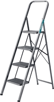 СИБИН  4 ступени, 95 см, c широкими обрезиненными ступенями, стальная стремянка (38807-04) 38807-04_z02