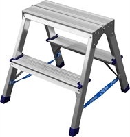 СИБИН  2 ступени, алюминиевая, двухсторонняя стремянка (38825-02) 38825-02