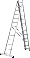 СИБИН  13 ступеней, со стабилизатором, алюминиевая, трехсекционная лестница (38833-13) 38833-13