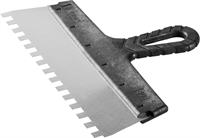 ЗУБР  300 мм, зуб 10 х 10 мм, зубчатый пластиковая ручка, нержавеющий, фасадный шпатель (10078-30-10) 10078-30-10