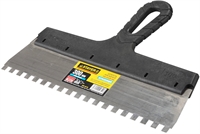 STAYER  PROFlat, 300 мм, зуб 8 х 8 мм, пластиковая ручка, зубчатый, нержавеющий, фасадный шпатель, Professional (1009-30-08) 1009-30-08