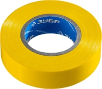 ЗУБР  ЭЛЕКТРИК-20, 19 мм х 20 м, 6 000 В, желтая, не поддерживает горение, изолента ПВХ, Профессионал (1234-5) 1234-5_z02