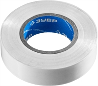 ЗУБР  ЭЛЕКТРИК-20, 19 мм х 20 м, 6 000 В, белая, не поддерживает горение, изолента ПВХ, Профессионал (1234-8) 1234-8