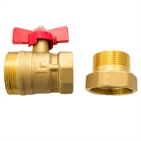 Кран шаровой 11Б27п1 накидная гайка с полусгоном бабочка 32 т тт000009597