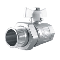 Кран шаровой STI накидная гайка с полусгоном бабочка 20 т 00000003664