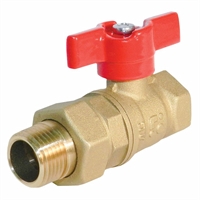 Кран шаровой БАЗ 11б27п1 накидная гайка с полусгоном бабочка 15 т т0000001507