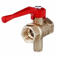 Кран шаровой для термодатчика БАЗ 11б27п1 ГГ рычаг 15 (А30) т тт000018084