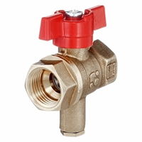 Кран шаровой для термодатчика БАЗ 11б27п1 ГГ бабочка 15 (А30/1) т тт000018085