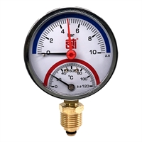 Термоманометр радиальный STI ∅80 120°C 10 bar УП (G½