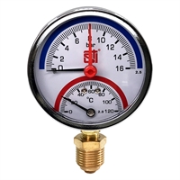 Термоманометр радиальный STI ∅80 120°C 16 bar УП (G½