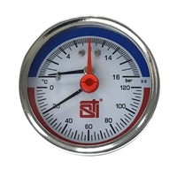 Термоманометр аксиальный STI ∅63 120°C 16 bar УП (G½