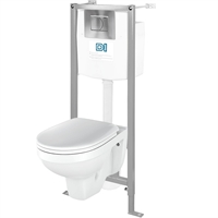 Подвесной унитаз Rosa Рио (инсталляция DI, сиденье микролифт, кнопка хром) т тт000017857