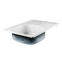 Мойка стальная эмаль Сантэкс 500х600х160 0,7 мм. (кронштейны, крепеж) т cт000117122