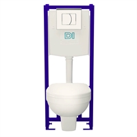 Подвесной унитаз Rosa Элеганс (инсталляция DI, сиденье микролифт, белая кнопка) т тт000017257