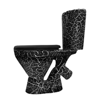 Унитаз-компакт Rosa Элегант черный кракелюр (арматура и сиденье, косой выпуск) т тт000019153