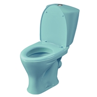 Унитаз-компакт Santeri Версия голубой (арматура и сиденье, косой выпуск) т cт000001446