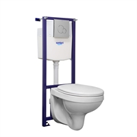 Подвесной унитаз Santeri Альфа ПЭК (инсталляция, сиденье, кнопка хром) т тт000019297