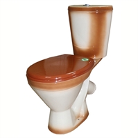 Унитаз-компакт Rosa Элегант коричневый (арматура и сиденье, косой выпуск) т cт000001508