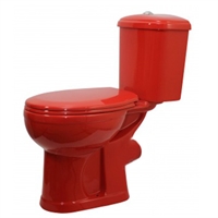 Унитаз-компакт ОК Дора Стандарт красный (арматура, гофра и сиденье, гориз. выпуск) т тт000002386