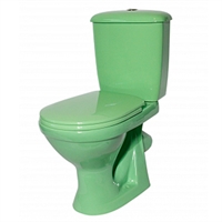 Унитаз-компакт ОК Суперкомпакт Стандарт светло-зеленый (арматура и сиденье, косой выпуск) т тт000016019