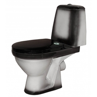 Унитаз-компакт Rosa Премьер черный декор (арматура и сиденье, горизонт. выпуск) т тт000016299