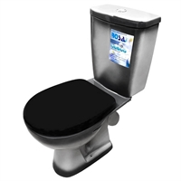 Унитаз-компакт Rosa  Уют черный декор (арматура и сиденье, косой выпуск) т тт000016572