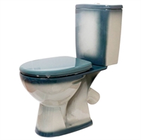 Унитаз-компакт Rosa Уют зеленый декор (арматура и сиденье, косой выпуск) т тт000016585