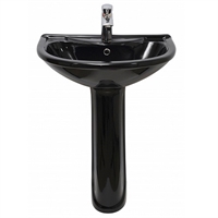 Умывальник ОК Престиж 63 Стандарт черный (с переливом и пьедесталом) т тт000016716