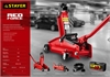 STAYER  R-28 RED FORCE, в кейсе, 2 т, 130 - 350 мм, подкатной домкрат для легковых а/м, Professional (43153-2-K) 43153-2-K