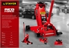 STAYER  F-35 RED FORCE, 3.5 т, 145 - 500 мм, подкатной домкрат с быстрым и высоким подъемом для СТО, Professional (43155-3.5) 43155-3.5