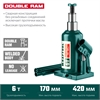 KRAFTOOL  DOUBLE RAM, 6 т, 170 - 420 мм, с увеличенным подъемом, двухштоковый бутылочный домкрат  (43463-6) 43463-6