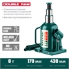 KRAFTOOL  DOUBLE RAM, 8 т, 170 - 430 мм, с увеличенным подъемом, двухштоковый бутылочный домкрат  (43463-8) 43463-8
