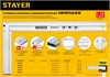 STAYER  250 мм, жесткий столярный угольник, Professional (3432-25) 3432-25