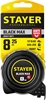 STAYER  BlackMax, 8 м х 25 мм, рулетка с двумя фиксаторами, Professional (3410-08) 3410-08_z02