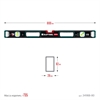 KRAFTOOL  A-RATE CONTROL, 800 мм, точность 0.3 мм/м, с зеркальным глазком, сверхпрочный магнитный уровень (34988-80) 34988-80