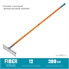 GRINDA  PS-12 FIBER, 380 х 100 х 1530 мм, 12 витых зубцов, нержавеющая сталь, фибергласовый черенок, садовые грабли, PROLine (39482-12) 39482-12