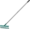 GRINDA  PR-12T ALU, 380 х 95 х 1500 мм, 12 витых зубцов, углеродистая сталь, алюминиевый черенок, садовые грабли, PROLine (39585) 39585