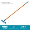 GRINDA  PR-12S FIBER, 310 х 80 х 1500 мм, 12 прямых зубцов, углеродистая сталь, фибергласовый черенок, садовые грабли, PROLine (39652) 39652