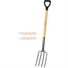 GRINDA  280 x 180 x 1200 мм, антикор. покрытие, деревянный черенок высш. сорт, с пластиковой рукояткой, вилы садовые, PROLine (39727) 39727