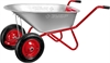 ЗУБР  Т-21, 90 л, 180 кг, двухколесная, оцинкованная сталь, стальные опоры и ось, садово-строительная тачка (39952) 39952