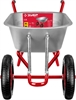 ЗУБР  Т-21, 90 л, 180 кг, двухколесная, оцинкованная сталь, стальные опоры и ось, садово-строительная тачка (39952) 39952