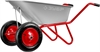 ЗУБР  Т-21, 90 л, 180 кг, двухколесная, оцинкованная сталь, стальные опоры и ось, садово-строительная тачка (39952) 39952