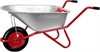ЗУБР  Т-11, 90 л, 160 кг, одноколесная, оцинкованная сталь, стальные опоры, d 25 мм, садово-строительная тачка (39962) 39962