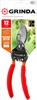 GRINDA  G-1, 150 мм, цельнокованые лезвия, стальные рукоятки, покрытие ПВХ, плоскостной мини-секатор (423101) 423101