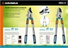 GRINDA  TX-980, 645 - 885 мм, высокоуглеродистая сталь, закаленные лезвия, храповый механизм, телескопический, плоскостной сучкорез, PROLine (424515) 424515